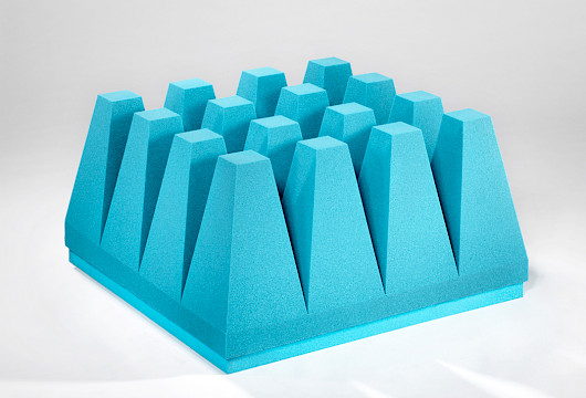 Frustum-shaped E&C absorbers made of polyurethane